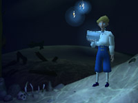 A screenshot from Escape from Monkey Island, a 3D game